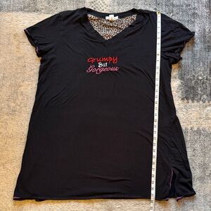 Black T-Shirt with Red Embroidery
